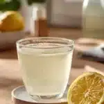 baking soda lemon fizz drink in glass
